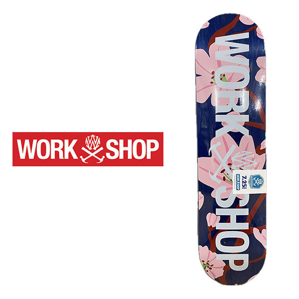WILLY SANTOS X WILLYS WORKSHOP DECK BLOSSOM” BAR LOGO BLUE 7.25