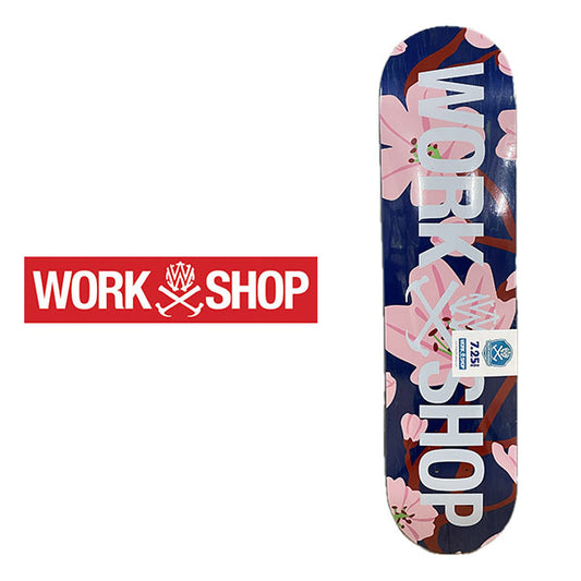 WILLY SANTOS X WILLYS WORKSHOP DECK BLOSSOM” BAR LOGO BLUE 7.25