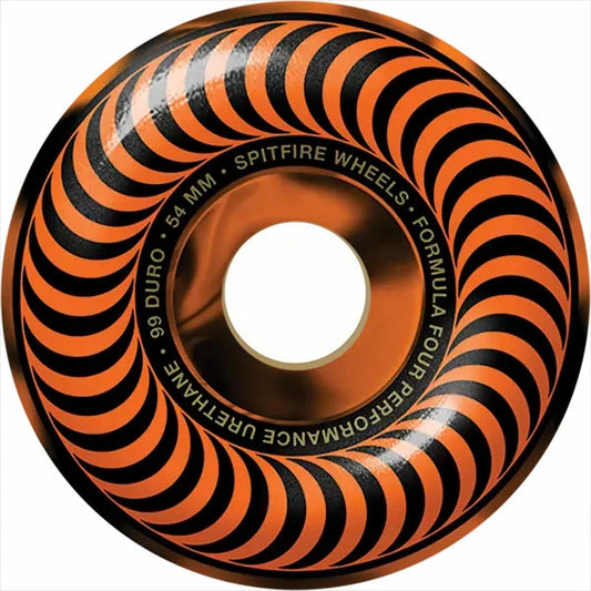 SPITFIRE Wheels 54mm F4 99A Swirl Classic Black/Orange