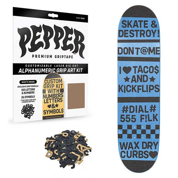 PEPPER ALPHANUMERIC CUSTOM GRIPTAPE KIT