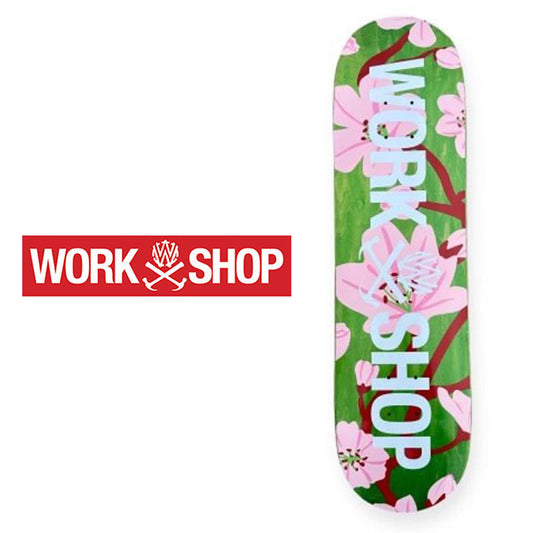 WILLY SANTOS X WILLYS WORKSHOP DECK BLOSSOM” BAR LOGO GREEN 7.25