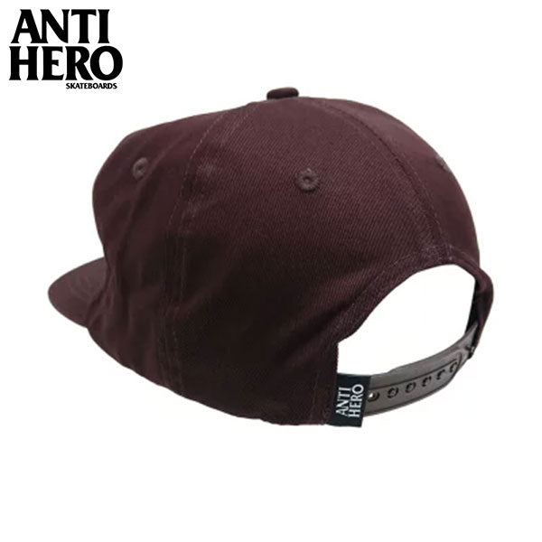 ANTIHERO SKATEBOARDS PIGEON ROUND Snapback Hat BROWN