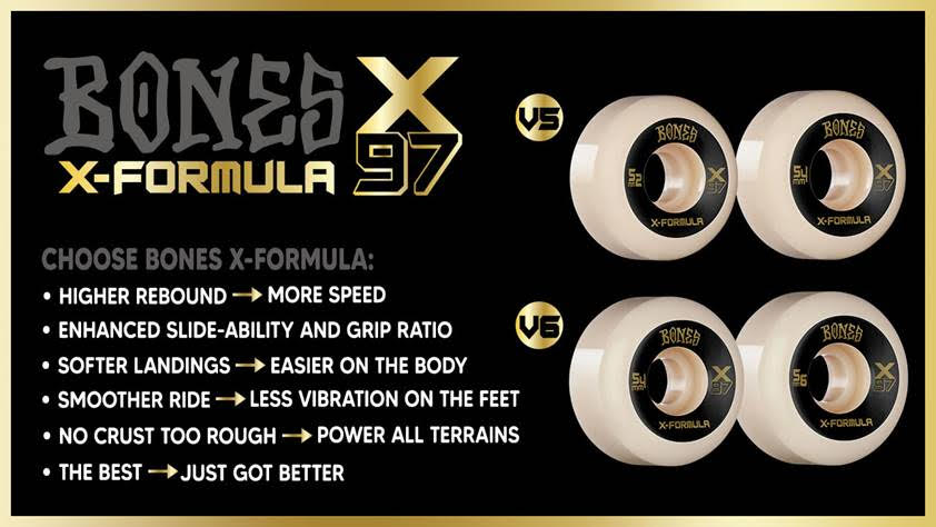 BONES WHEELS 54mm X-FORMULA V6 SIDECUT 97A