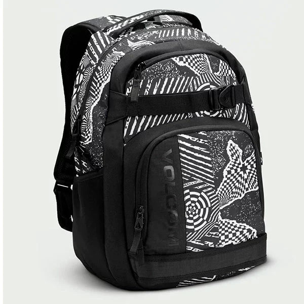 VOLCOM "EVERSTONE SKATE BACKPACK" BLACK WHITE
