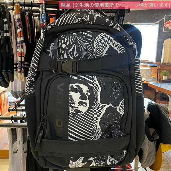 VOLCOM "EVERSTONE SKATE BACKPACK" BLACK WHITE