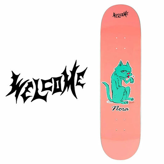 WELCOME SKATEBOARD Welcome Nora Vasconcellos Feral on Popsicle Pink 8.25"
