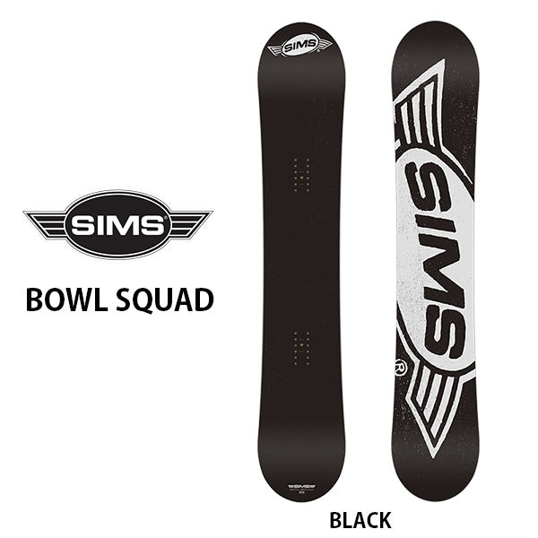 SIMS BOWL SQUAD BLACK SNOWBOARD 2021-2022 – PASTiME board shop