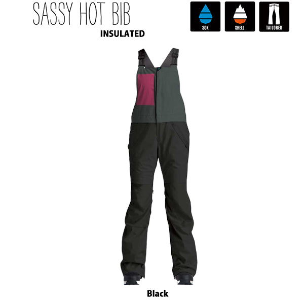 AIRBLASTER SASSY HOT BIB BLACK INSULATED WEAR 2022-2023