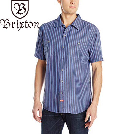 BRIXTON BLAKE S/S WVN BLUE