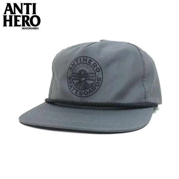 ANTIHERO SKATEBOARDS STAY READY Snapback Hat DK CHARCOAL / BLACK