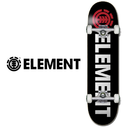 ELEMENT スケートボード 《7.375 inch》 BLAZIN COMP BLK キッズコンプリートデッキ