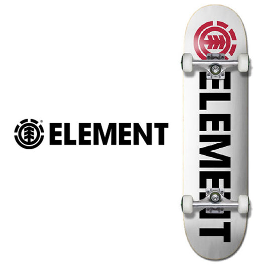 ELEMENT スケートボード 《7.375 inch》 BLAZIN COMP WHT キッズコンプリートデッキ
