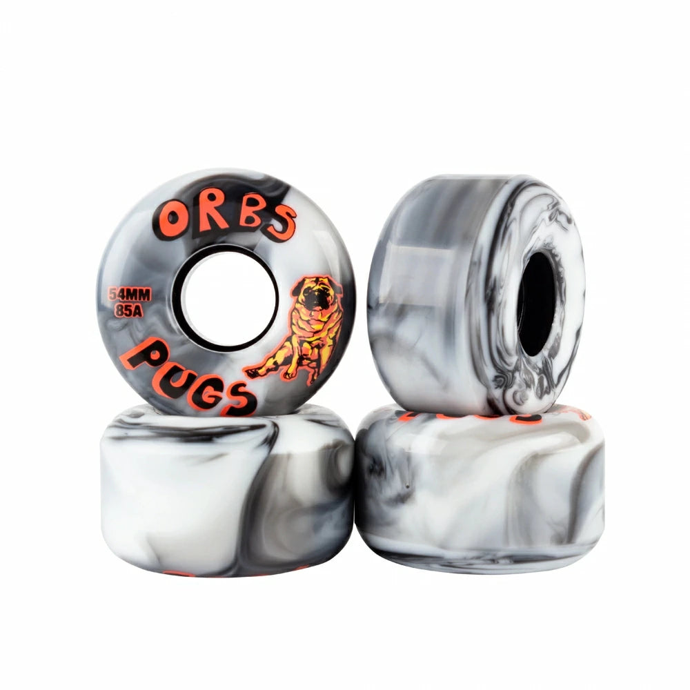 Orbs Wheels PUGS SWIRL BLACK WHITE WHEELS 85A 54mm BLK/WHT