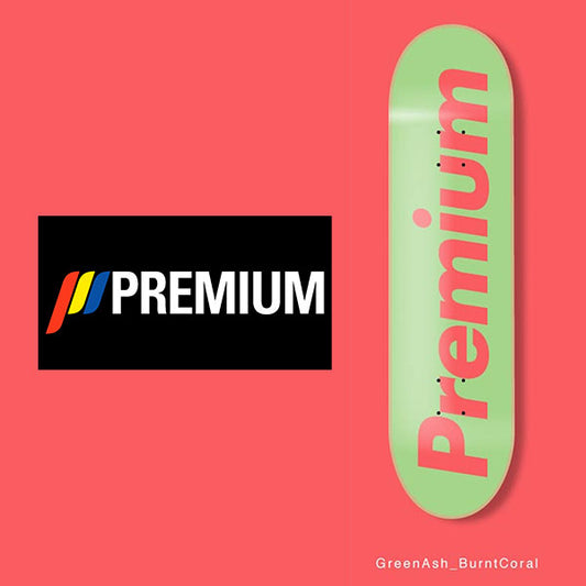 PREMIUM SKATEBOARDS 'SUPREMIUM TEAM DECK' (GreenAsh × BurntCoral) 7.5MINI
