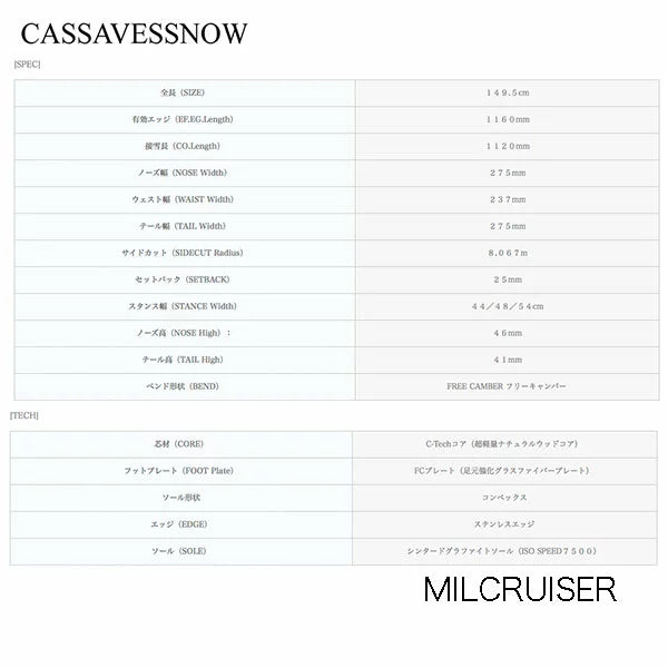 CASSAVES SNOWBOARD MILCRUISER WOMEN'S